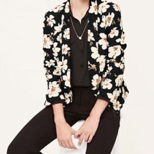 Ann Taylor LOFT Floral Open Blazer - Medium